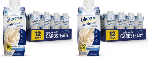 [BRSRAY35DMARGEQY] Glucerna - 30G, Vanilla, 12 greve (Pack of 2)