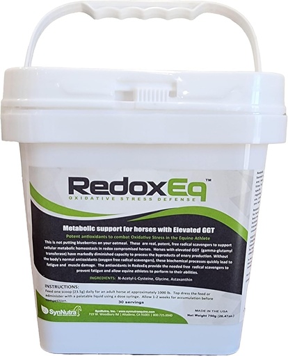 [BRSROAY3CR5RAC3L] SynNutra Equine RedoxEq- for Elevated GGT 100% Natural 30 Servings