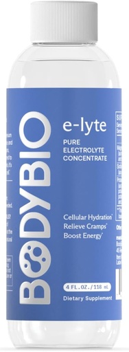 [BRSWGAD5AEPGY2Y4] BodyBio e-Lyte - Concentrado de electrolito líquido para la hidratación limpia, Energía &amp; Alivio de cáñamo - Sin azúcar, Sin sabores artificiales, Sin artillería, Keto Friendly