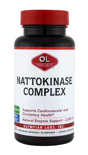 [BRSWIGAIO4ORWFL6] Olympian Labs Nattokinase Complex with Grape Seed Extract Herbal Supplements, Superior Heart Health Support - 30 Daily Capsules
