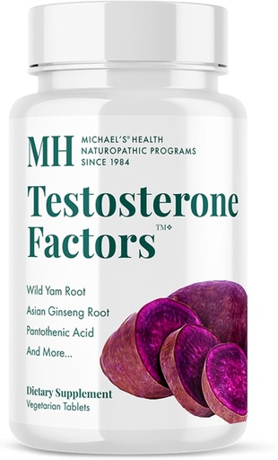 [BRSWIYTQCAEAO2DU] MICHAEL'S Health Naturopathic Programs Testosterone Factors - 120 Vegetarian Tablets - Nutrients to Support Testosterone Production - Kosher - 60 Servings