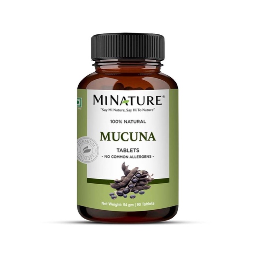 [BRSROBT4C4HBYADD] Mucuna tablets by mi nature| | Pure & Natural herb | Free from chemical & Preservative| Plant Based Gluten Free |90 Tablet, 45 Days Supply 1000mg
