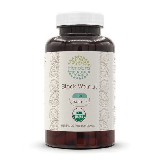 [BRSROHQLBECR4E3X] HerbEra Black Walnut 500 mg | USDA Organic Vegan Capsules | Digestive & Antioxidant Support, Juglans Nigra Dried Hull | Herbal Supplement (120 Capsules)