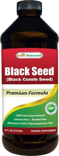 [BRSRMEIBAEDRQELV] Best Naturals Black Seed Oil - Minimum 0.95% Thymoquinone (TQ) - Cold Pressed Nigella Sativa Aids in Digestive Health, Immune Support, Brain Function, Joint Mobility, Gluten Free, Non GMO - 8 OZ