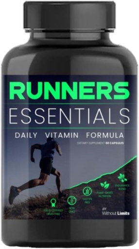 [BRSWIFQDOYIBADLA] Without Limits Runners Essentials Daily Vitamin Formula - Runners Daily Vitamin - One Month Supply - 60 Capsules