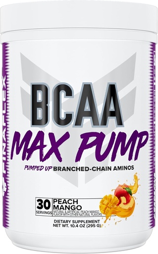 [BRSWG2Q3CUARM2Q3] FINAFLEX BCAA MAX Pump, Peach Mango - 10.4 oz - Promotes Strength, Performance & Recovery - 2: 1: 1 arányban Leucin, Izoleucin és Valine + Betain Vízmentes - 30 szervákkal