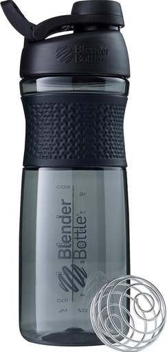 [BRSWGFIKAQAQYDTO] BlenderBottle SportMixer Shaker Bottle Perfect for Protein Shakes and Pre Workout, 28-Ounce, Black