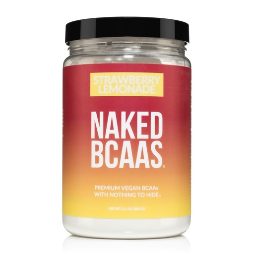 [BRSRAEL4CEGR6DLD] NAKED Strawberry Lemonade BCAAs Amino Acids Powder, 100% Pure 2:1:1 Formula, Vegan Branched Chain Amino Acids, Instantized All Natural BCAA Powder Supplement - 501 Grams, 34 Servings