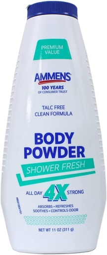 [BRSWKGYIA4JRWALK] Ammens Medicated Powder Shower Fresh 11 oz (Pack of 2)