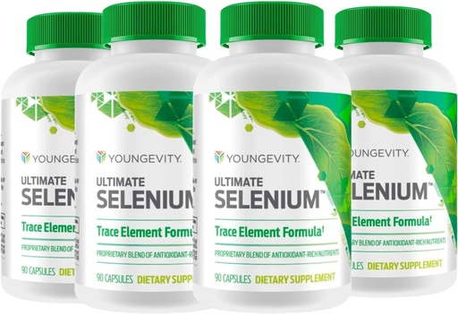 [BRSWIFYIAJ4RSEI7] (INTERNATIONAL SHIPPING) Youngevity Ultimate Selenium 100 mcg 4 Bottles 90 Capsules Each