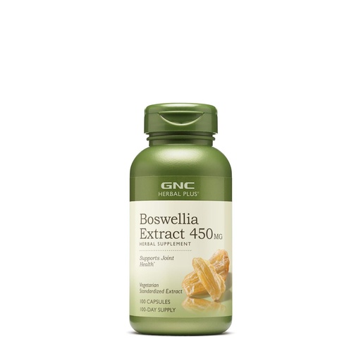 [BRSWKZYTCEIWY3TI] GNC Herbal Plus Boswellia Extract 450mg Supplement, Vegetarian, Supports Joint Health, 100 Servings