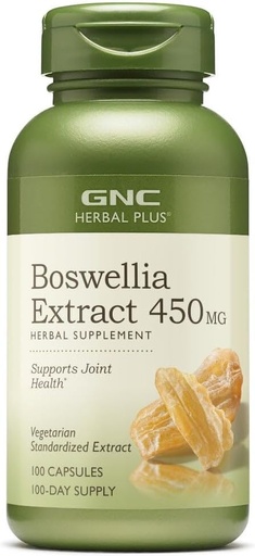 [BRSWKZYTCEIWY3TI] GNC Herbal Plus Boswellia extrava 450mmg suplementaris, Vegetarian, ajuda a la resta de salut, 100 Servings