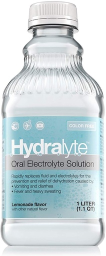 [BRSWKFLQAIMRWA3G] Hydralyt Electrolyt Lemonade Liquid 33,8 oz. (2 Pakke)