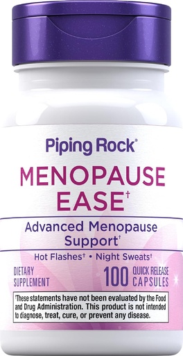 [BRSRMHD7B4FWY2YY] Piping Rock Menopause Suplemento para Mujeres TENIDO 100 Capsules ANTE Avanzado Complejo Suplemento Silencio con Black Cohosh, Red Clover, Chasteberry ANTE No GMO, Gluten Free