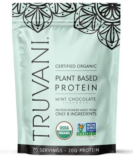 [BRSRAYABBABRQDTU] Truvani Vegan Pea Protein Powder | Mint Chocolate | 20g Organic Plant Based Protein Per Serving | 20 Servings | Keto | Gluten & Dairy Free | Low Carb | No Added Sugar
