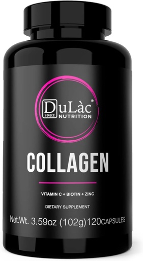 [BRSRMFLROBYGY3L3] Dulàc - Collagen Pills + Hyaluronihappo, Valmistettu Italiassa, 120 kapselia kollageenia ja hyaluronihappoa, biotiinia, sinkkiä, seleeniä - ihoa, niveliä, luuta