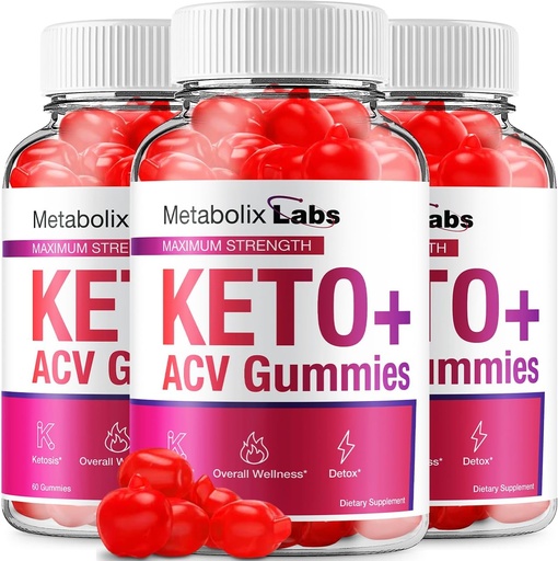[BRSROA36O4DROCDO] (3 Pack)代谢实验室 Keto ACV Gummys - 高级公式代谢 Keto Plus 重量管理 ACV Gummys Apple Cider Vinegar代谢 ACV 饮食补充 男子(180 Gummys)