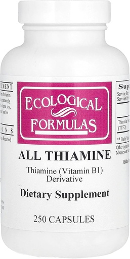 [BRSWIGAACV4QEGA3] Fórmulas Ecológicas Todos Thiamine, 250 Cápsulas