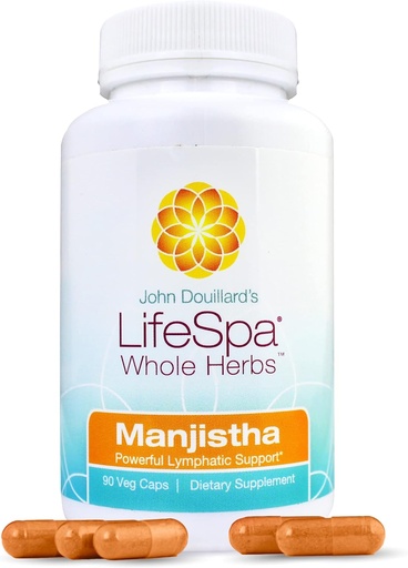 [BRSW2GI7BF4AA3DZ] LifeSpa Herbes entières Manjistha Capsules de nettoyage du foie de Végétalienne Multivitamine de Lymphatique et Detox de foie de 90 Capsules 400mg