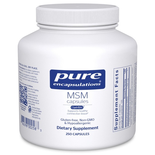 [BRSWIYABDIFGO3LE] Pure Encapsulations - MSM capsules - Hypoallergenic Supplement Supports Joint, Immune, and Respiratory Health* - 250 Capsules