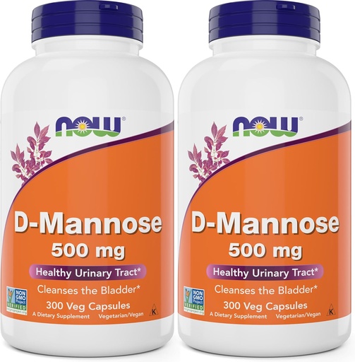 [BRSWYZATOQAWMFY4] Teraz D- Mannose 500 mg, 300 Kapsułki (Opakowanie 2) - Wegański niezmodyfikowany genetycznie suplement dla kobiet i mężczyzn - Wspiera zdrową trakturę moczu, Czyści pęcherza