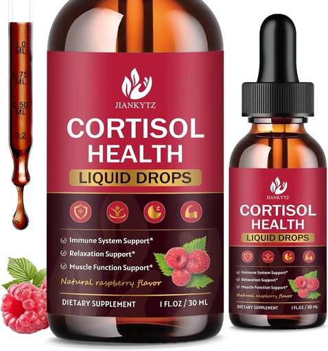 [BRSRAHADCMPRMFLH] (2 Pack) Cortisol Liquid Drops for Women - Balanced Cortisol, Hormone Balance Support, Cortisol Supplements for Women with Magnesium Complex, Rhodiola Rosea, Ashwagandha, Sugar-Free, 1 Fl Oz