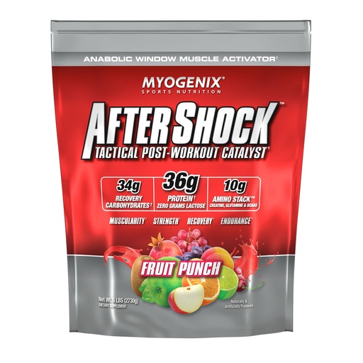 [BRSWIYIEOEAGE336] Myogenix Aftershock Post Workout — Muscle Growth Whey Protein Powder — Speeds Up Muscle Growth and Recovery — Supports Joint Health and Replenishes Glycogen — Fruit Punch, 6 lbs
