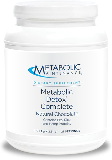 [BRSWI2YYOQBQCGDI] Metabolic Maintenance Metabolic Detox Complete - Chocolate Shake - Plant + Pea Protein Powder for Full Body Detox Cleanse + Gut Health - 20g of Non-GMO Plant Protein (2.3 lbs / 30 Servings)