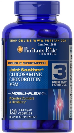 [BRSWIZQ3OVYR2F3U] Puritan's Pride Glucosamine, Chondroitin & MSM-3 Per Day Formula
