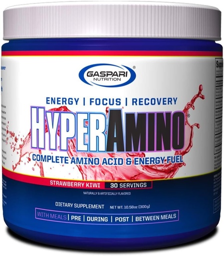 [BRSWKHQTBNYGKYA6] Gaspari Nutrition Hyper Amino, Strawberry קיווי, 30 הרוזן