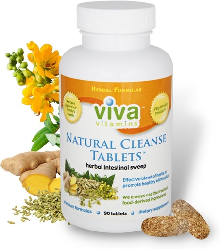 [BRSWKFQQBF6RAFQ7] Natural Cleanse - Laxatives Senna Tablets for Colon Cleanse, Gut Cleanse, and Stool Softeners, Bloating and Constipation Relief For Women & Men, Colon Broom Supplement, Non-GMO, Vegan - 90 Tablet