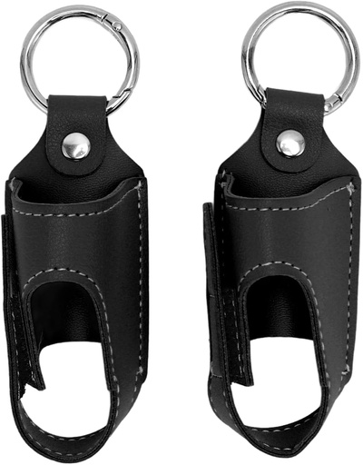 [BRSRAY36B4GRM3Q7] Generic Asthma Inhaler Holder, 2pcs Asthma Inhaler Holder Portable Storage Protective PU Leather Asthma Inhaler Case for Travel (Black)
