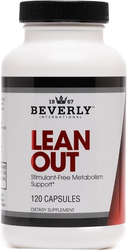 [BRSWIY32BQNBMFY5] Beverly International Lean Out 120 капсули. Пальник жиру з метаболічною підтримкою. Ліпотропії. Чолін, Карнітин, Хром. Stimulant-Free Belly Fat Burner. Отримати Leaner. Використовуйте AM & PM, стабільні таблетки дієти.