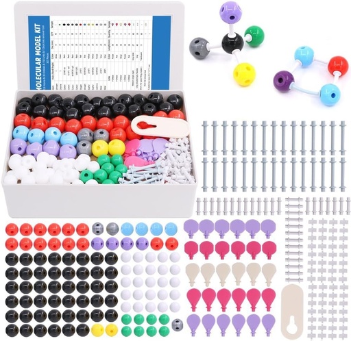 [BRSWGELYBEMR4HL7] Swpeet 307 Pcs Molecular Model Kit for Organic and Inorganic Chemistry - Chemistry Molecular Model Student and Teacher Set - 126 Atoms & 30 Orbitals & 150 Links & 1 Short Link Remover Tool