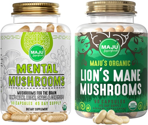 [BRSRABTYDIMQEELH] Maju Superfoods Mushroom Capsules Bundle