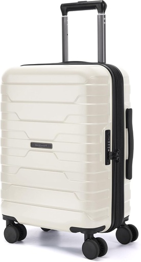 [BRSROGTQBUIRYFD2] BAGSMART Carry On Luggage 22x14x9 Airline Approved with Spinner Wheels,Lightweight 20 Inch Luggage with TSA Lock,Expandable Hard Shell Carry On Suitcases for Men Women,White