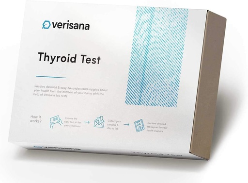 [BRSWGBQOA4CA4EL7] Verisana Comprehensive Thyroid Test – Discreet & Accurate Blood Analysis for Thyroid Dysfunctions – Measures 4 Main Thyroid Hormones & Markers