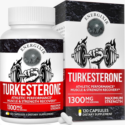 [BRSROBT2BMJR42TU] 78,000mg Testosterone Supplement for Men, Max Purity 95% Turkesterone, Testosterone Booster for More Energy, Strength, Stamina, Endurance, Performance, Muscle Growth & Recovery - 60 Days Supply(120ct)