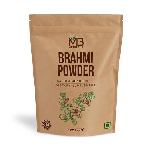 [BRSWECQDCIBBYFY7] MB Herbals Pure Brahmi Powder 8 oz | 227g 0.5 lb | Bacopa Powder | Hair Care