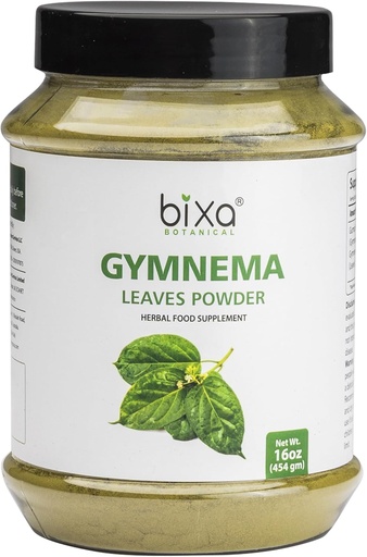 [BRSWKGQZCYOAMFLU] bixa BOTANICAL Gymnema Leaf Powder (Gudmar, Shardunika) 1 Pound /16Oz | Digestive Stimulant | Natural Herbal Supplement