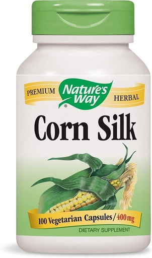 [BRSWIYYMOMIWGH3M] Nature's Way Premium Herbal Corn Silk 1,200 mg, 100 cápsulas vexetarianas, Paquete de 3