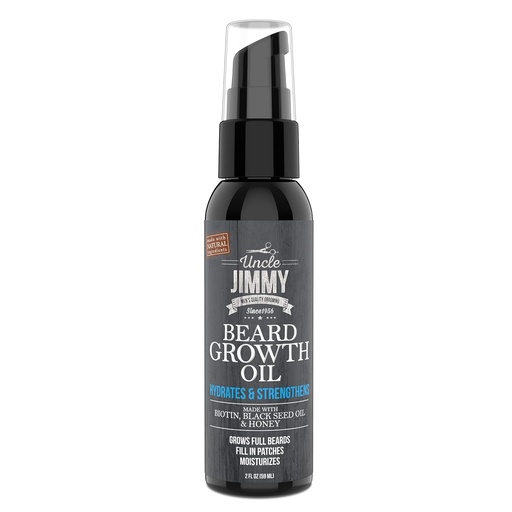 [BRSWGYI3O4JRY3A7] Uncle Jimmy Beard Growth Oil with Biotin | Natural Beard Care for Thicker, Fuller Healthier Beard | Men's Facial Hair Treatment for Grooming | Increases Thickness and Volume 2 Fl Oz
