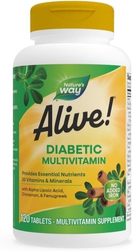 [BRSRA2YNOEJREDLU] Generic Diabetic multivitamins, 40 Count (Pack of 3)