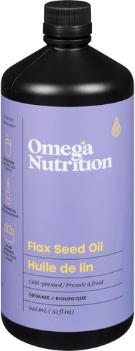 [BRSWIZQFO54GE2LC] Omega Nutrition Flax Seed Oil, 32-Ounce