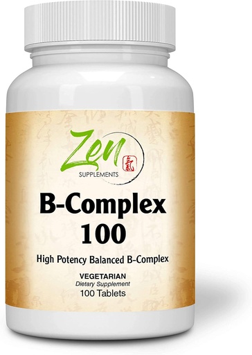 [BRSWY2Y5ORYQMEQ6] Advanced B Complex Vitamin Supplement - Full-Spectrum B Vitamin Supplement with Folic Acid, Biotin, Inositol - Support Immune and Cardio Health, Energy Metabolism - 100 Tablets