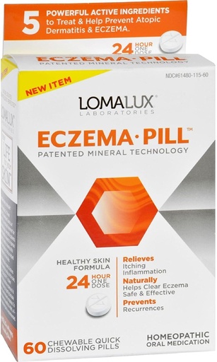 [BRSWKEYHBENWC3I3] Loma Lux Laboratories Akne Ekseema - Pureskeltava - Nopea liukeneminen - 60 Count - Gluteeniton - Hiiva ilmainen