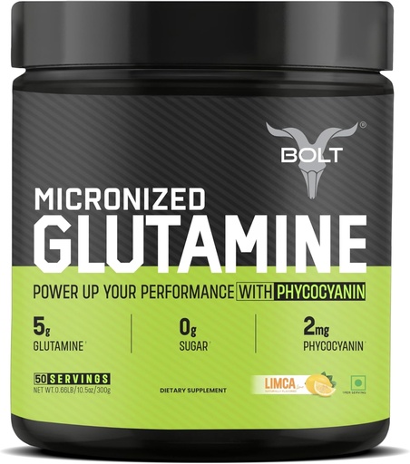 [BRSROBD6CIIBY334] Micronized Glutamine Powder (50 Servings, Limca Lime)