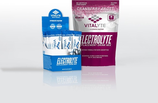 [BRSRA2Y3O4NQY3LX] Vitalyte Electrolyte Powder Drink Mix Bundle, 1 Standup Pouch + 25 Count Packet, Gluten Free Post Workout Powder Drink Mix, Cool Citrus + Cranberry Flavor