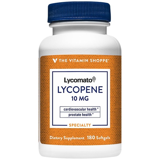 [BRSWKZADOIBRYFL4] The Vitamin Shoppe Lycopene 10MG, Antioxidant that Supports Cardiovascular, (180 Softgels)
