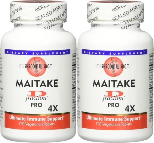 [BRSROZT2DIMAYDYZ] Mushroom Wisdom Maitake D-Fraction Pro, (120 Count) - Pack of 2
